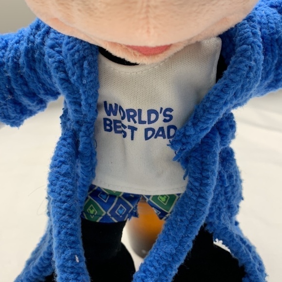 Disney Mickey Mouse Plush “World’s Best Dad” 2008 Size 10” high - Picture 3 of 6
